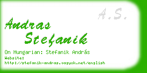andras stefanik business card
